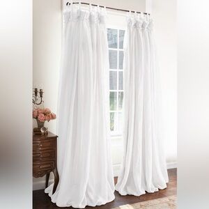 Soft‎ Surroundings Linen Balloon Drapery Panel White 48" X 96"